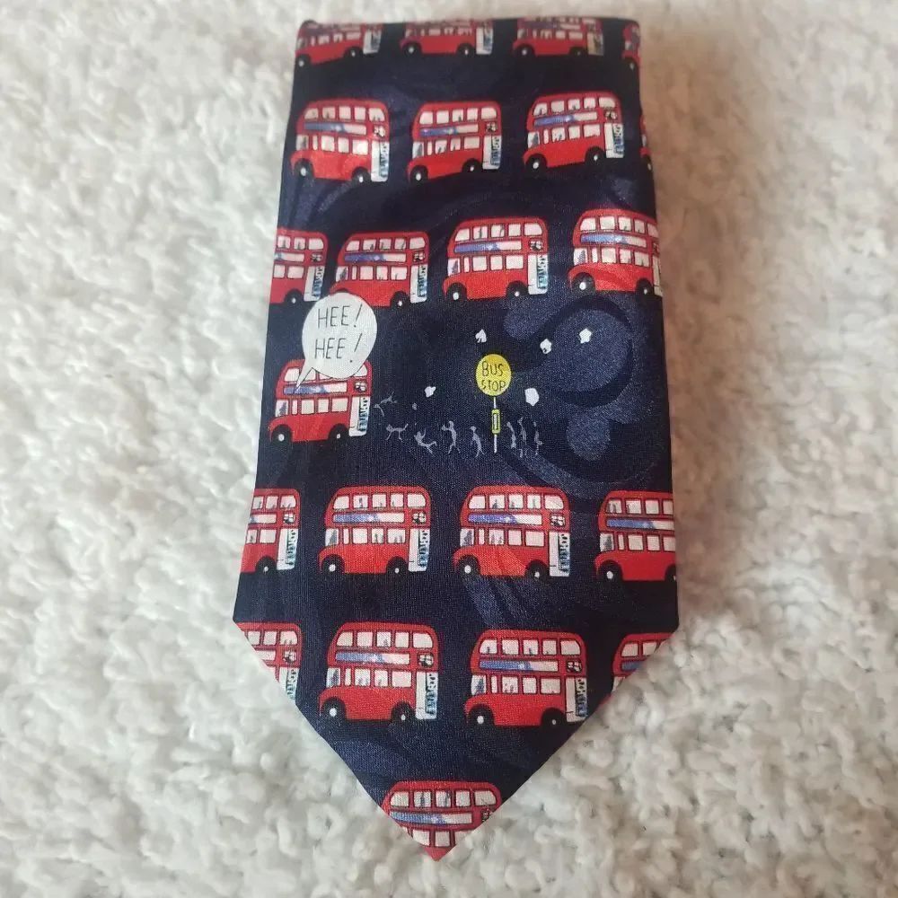 Crest of London Double Decker Bus Tie
